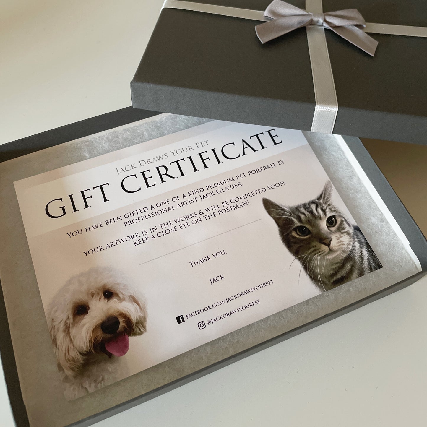 Gift Certificate - Premium Pet Portrait